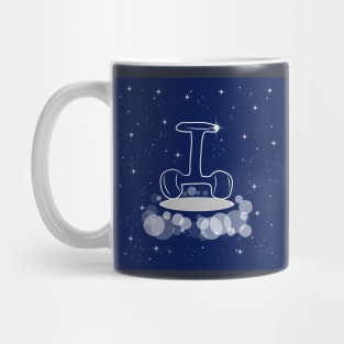 gyroscooter, segway, sport, outdoor, walk, active lifestyle, illustration, technology, light, shine, beautiful, style, stylish, universe, cosmos, galaxy, Mug